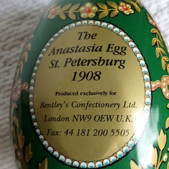 Easter eggs; tin Anastasia - 2 paper-mache West German - Picture 10 of 12